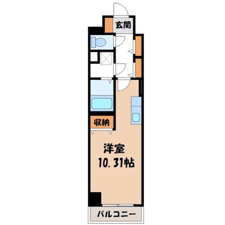 宇都宮駅東口駅 徒歩7分 3階の物件間取画像